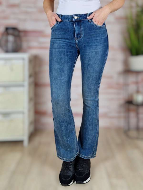 Bő szárú, zsebes, kék farmernadrág XS-XL-ig