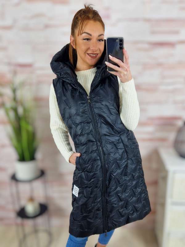 Steppelt, kapucnis, cipzáros mellény S-M