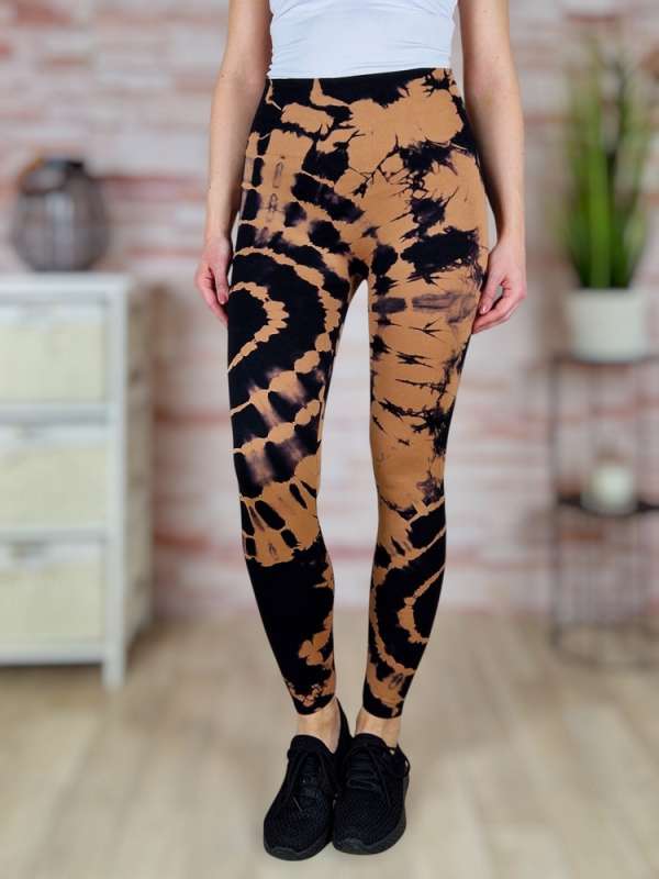 Batikolt mintás, gumis derekú, scrunch (fenéknél húzott) leggings S-M-L