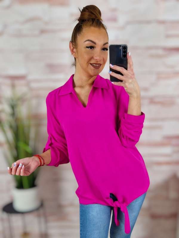 Alján megkötős, roll-up ujjú, bő fazonú felső S-M,L-XL