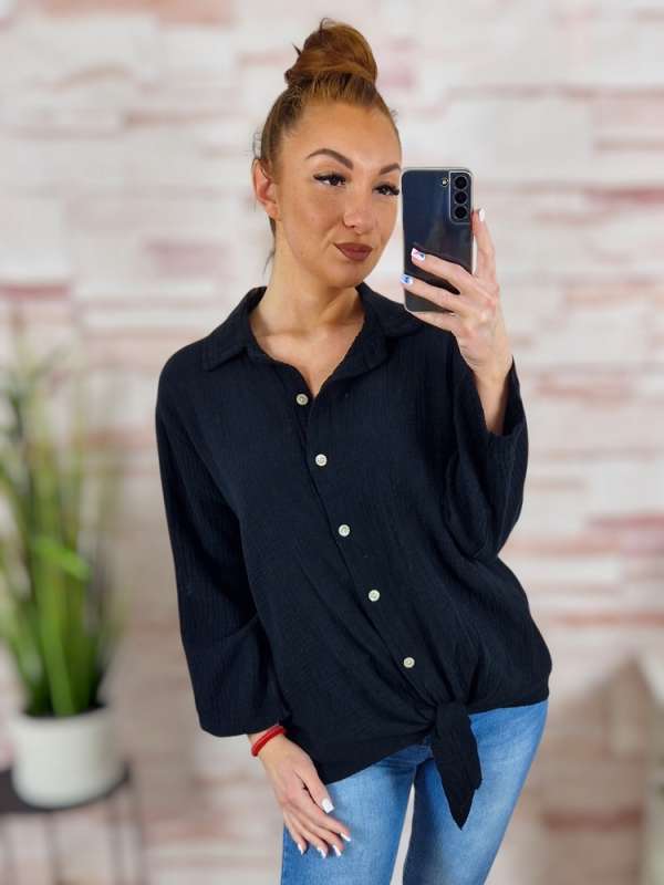 Alján megkötős, végig gombos, 100% pamut felső L-XL