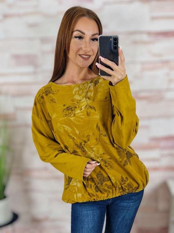 Alján összehúzható, hosszú ujjú, pamut felső L-XL
