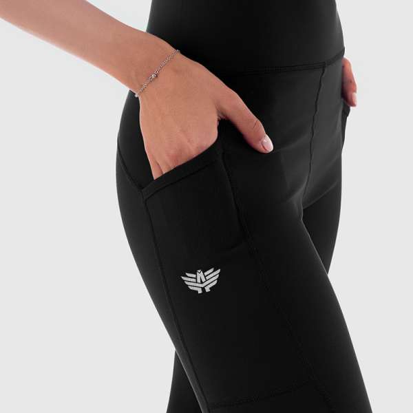 Női leggings POCKET- Iron Aesthetics, fekete