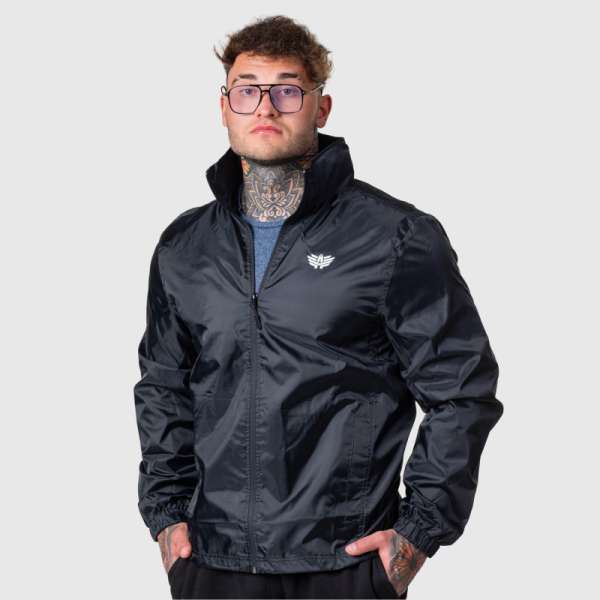 Férfi dzseki Iron Aesthetics Windblocker, fekete