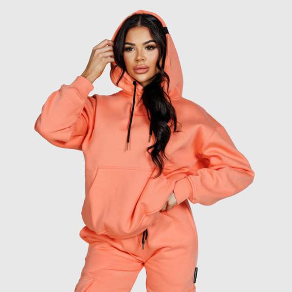 Női pulóver Iron Aesthetics Cargo, lazacszín