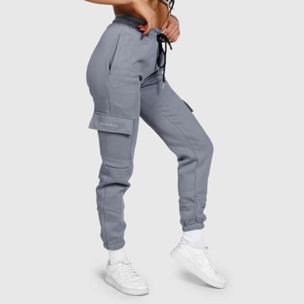 Női melegítőnadrág Iron Aesthetics Cargo, szürke