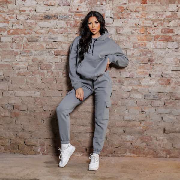 Női oversize szett Iron Aesthetics Cargo, szürke