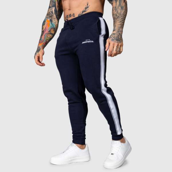Jogger melegítőnadrág Iron Aesthetics Strips, navy