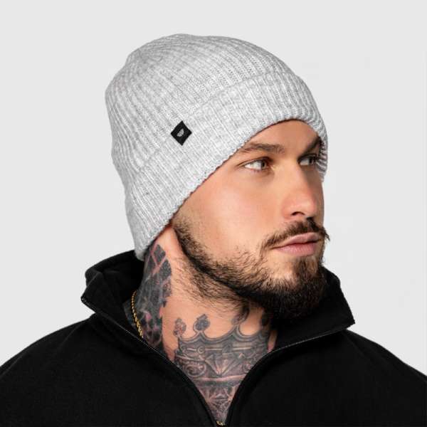 Klasszikus kötött sapka Iron Aesthetics Snug, szürke