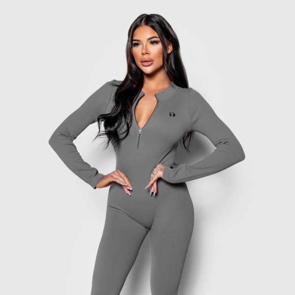 Női bordázott  overál Iron Aesthetics Rib Lady, szürke