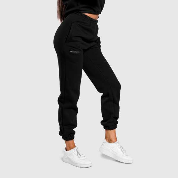 Női oversized melegítőnadrág Iron Aesthetics Simone, fekete