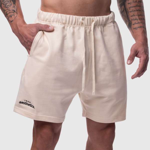 Férfi pamut short Iron Aesthetics Ambition, bézs