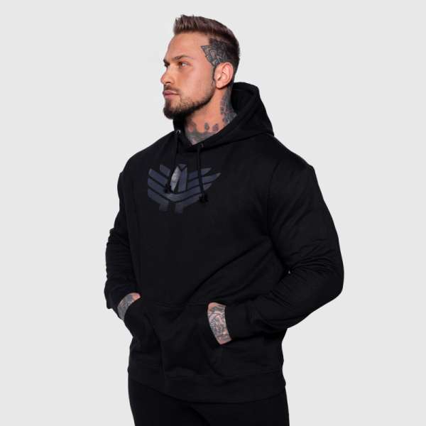 Férfi kapucnis pulóver Iron Aesthetics Apex, fekete
