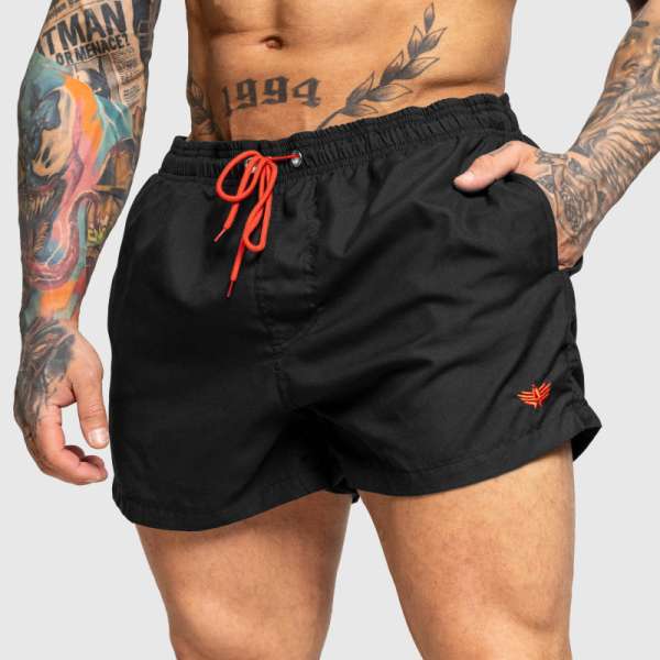 Férfi fürdőnadrág Iron Aesthetics Beach Mode, fekete