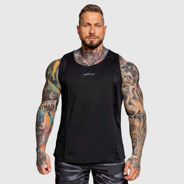 Férfi atléta Iron Aesthetics Camo Mesh, fekete