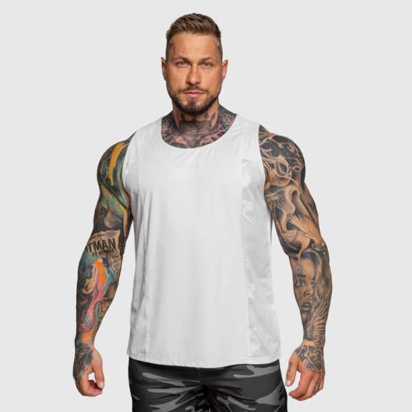 Férfi atléta Iron Aesthetics Camo Mesh, fehér