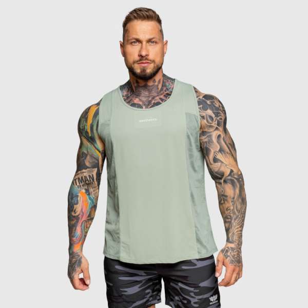 Férfi atléta Iron Aesthetics Camo Mesh, zöld