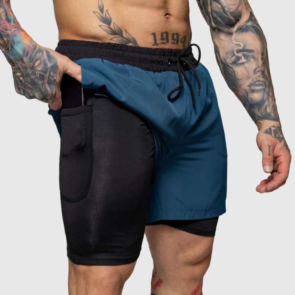 Férfi úszónadrág Iron Aesthetics  Vortex Core 2in1, navy