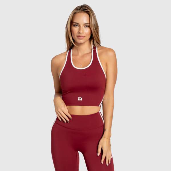 Női sportmelltartó Iron Aesthetics Define, bordó