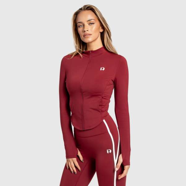 Női cipzáros felső Iron Aesthetics Define, bordó