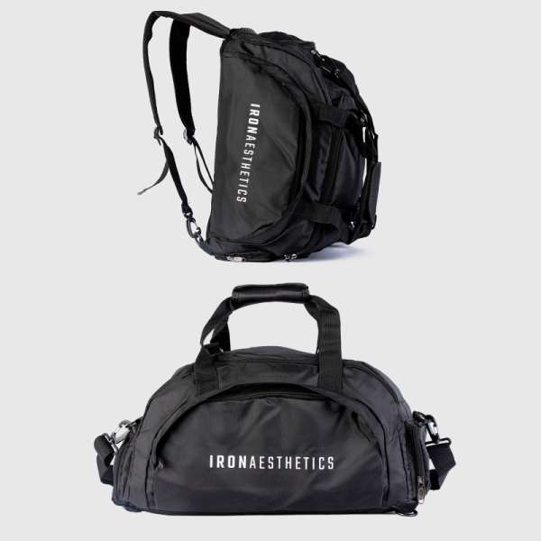 Sporttáska Iron Aesthetics FitKit 2in1, fekete