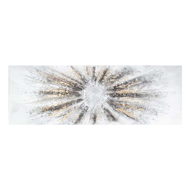 Absztrakt falikép, Nappal, 50x150 cm, arany-fehér - ETOILE FILANTE - Butopêa