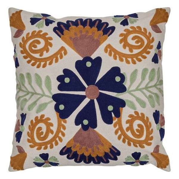 Díszpárna hímzett, 45x45 cm, többszinű - FOLK - Butopêa