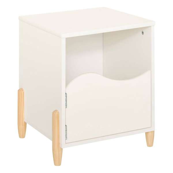 Gyerek éjjeliszekrény, felhő alakú, fa, fehér - DOUDOUNET - Butopêa