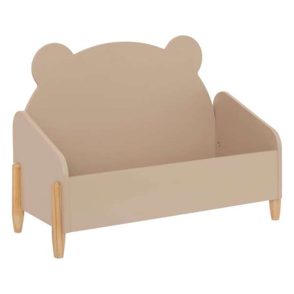 Gyerek tároló, maci alakú, fa, bézs - NOUNOURS - Butopêa