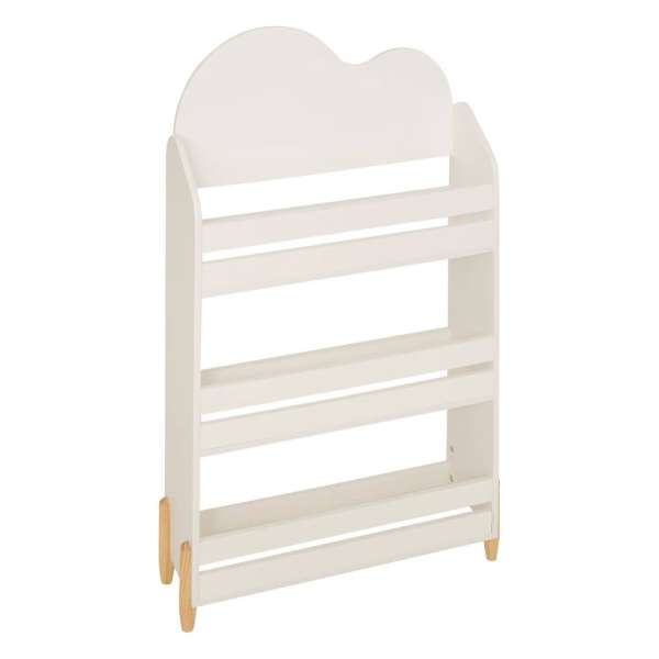 Gyerek könyvespolc, felhő alakú, fa, fehér - DOUDOUNET - Butopêa