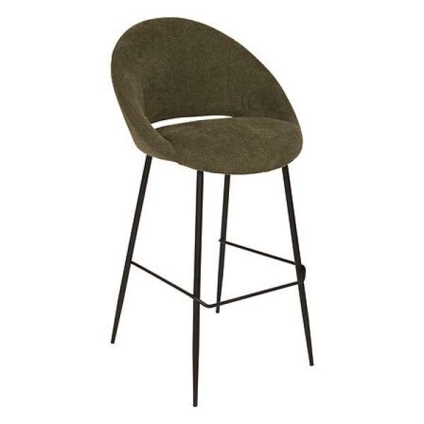 Bárszék szövet - fém, 73 cm bézs, fekete - TRANSO - Butopêa