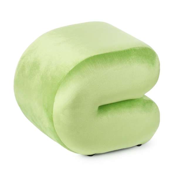 Bársony puff, U alakú, zsályazöld - ULM - Butopêa