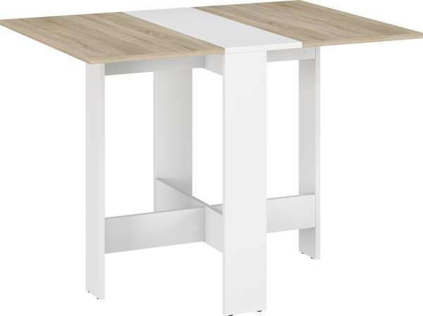 Kinyitható étkezőasztal sonoma tölgy / fehér - LOUIS - Butopêa