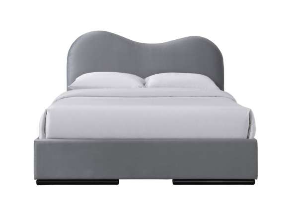 Ágy fiókos ágyneműtartóval, 160 cm, szürke - SAFRAN - Butopêa