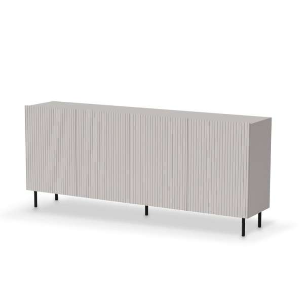 Komód, 200 cm, kasmír / fekete - PAUXOS - Butopêa