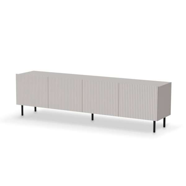 TV-szekrény, 200 cm, kasmír / fekete - PAUXOS - Butopêa