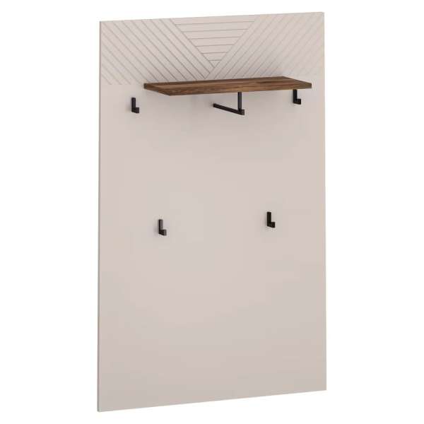 Előszoba panel 4 akasztóval, és polccal  80 cm , kasmír/tölgy - ÉCLAIRIE - Butopêa