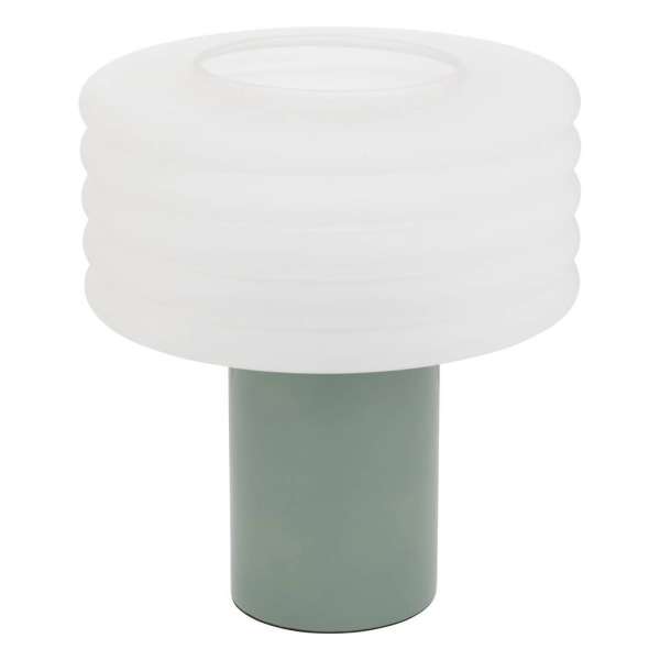 Asztali lámpa lime zöld üveg 36 cm - LUEUR - Butopêa
