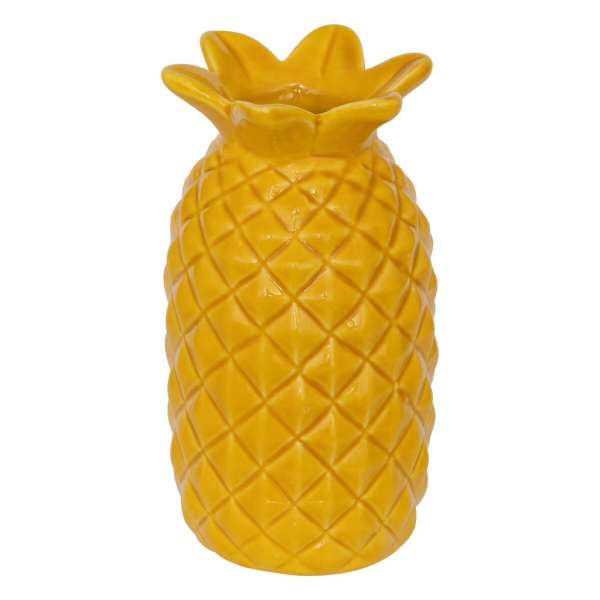 Ananász formájú váza, kerámia 10 cm, sárga - ANANA - Butopêa