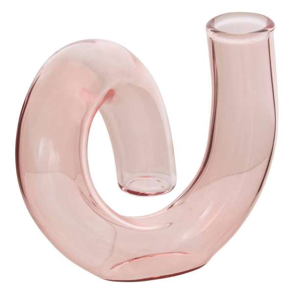Egyszálas üveg váza 12 cm rózsaszín - PÉTALE - Butopêa