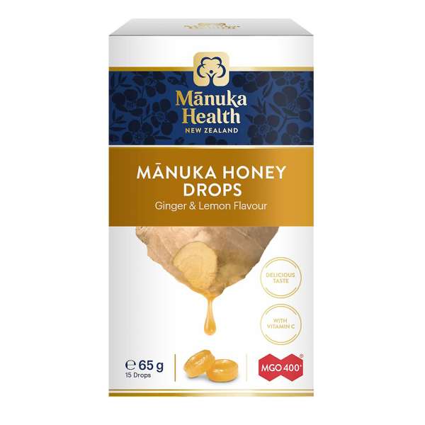 Manuka mézes cukorka Citrom + Gyömbér, 15 db