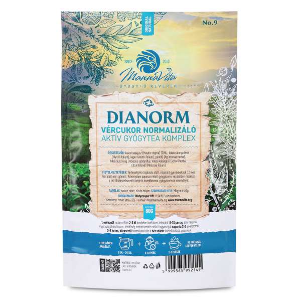 DIANORM Vércukor Normalizáló aktív gyógytea komplex • 80g