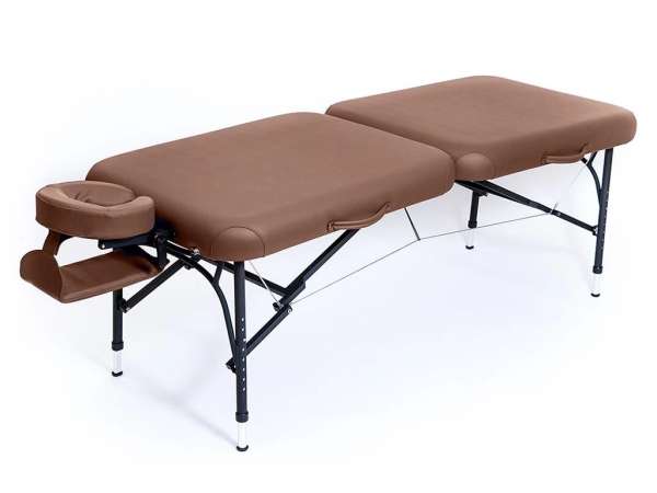 FABULO Titan Set összecsukható és hordozható alumínium masszázságy Szín: csoki