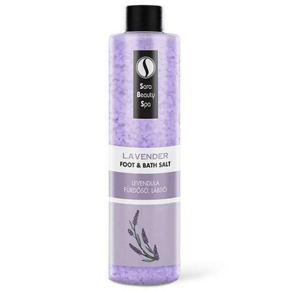 SARA BEAUTY SPA relaxáló fürdő- és lábáztató só – Levendula Kiszerelés: 330 g