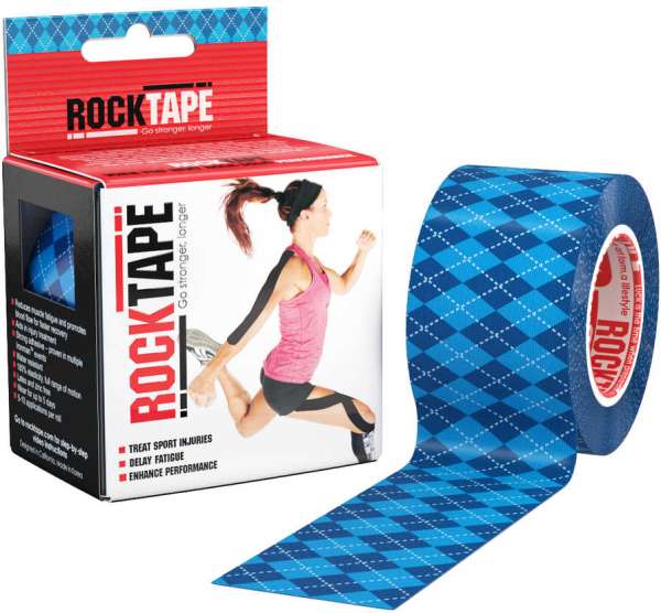 ROCKTAPE Design - Argyle Blue kineziológiai tapasz