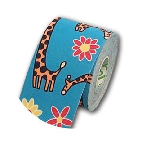 BB TAPE kineziológiai tapasz érzékeny bőrre - gyermek motívum - zsiráf Szín: kék