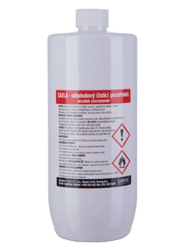 Saela - alkoholos felülettisztító Kiszerelés: 1 l