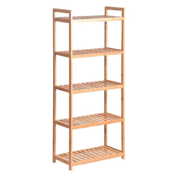 Kondela FIORE 3 bambusz polc, 5 szintes