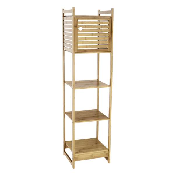 Kondela SELENE 3 bambusz polc, 5 szintes