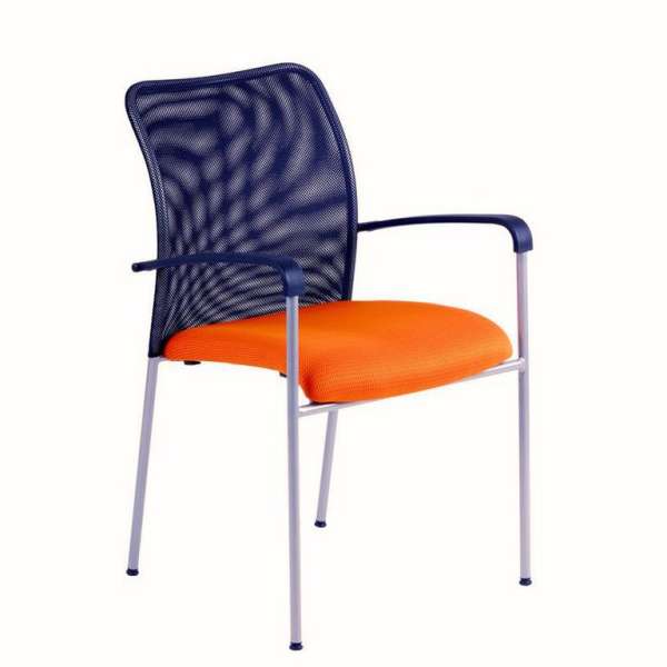 OfficePro Triton Net ergonomikus tárgyalószék Szín: narancs